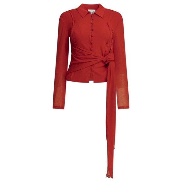 Ganni Tops - Ganni Polo Shirt With Buttons Tag Size 38 Women